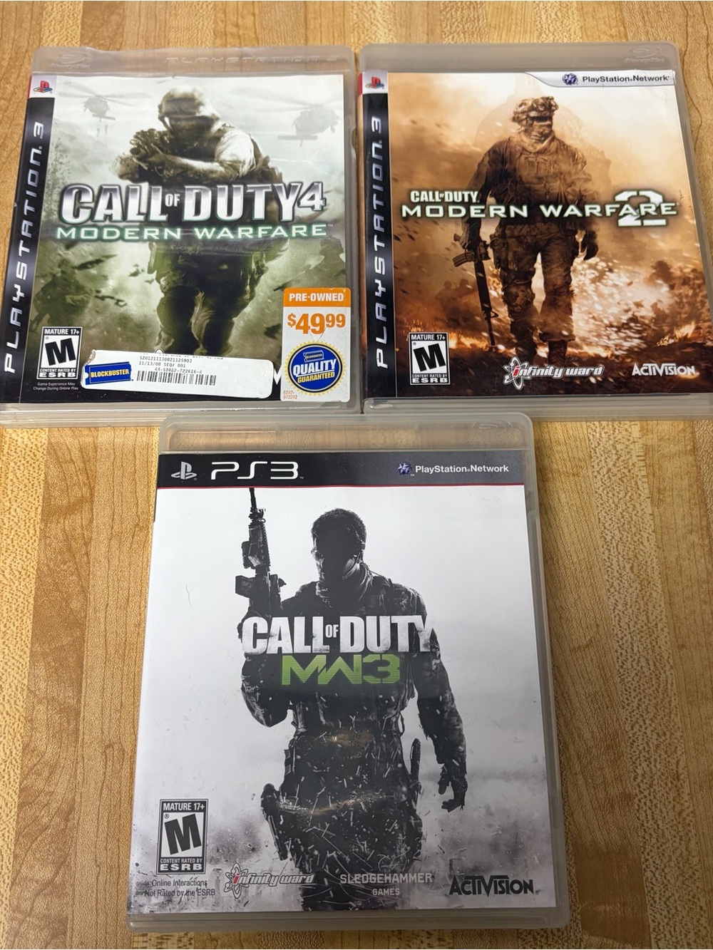 Sony Call of Duty Trilogy - Green, Brown, White Covers